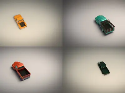 Low Poly Pickup Pack 01