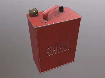 Vintage Petrol Can Low-poly 3D model