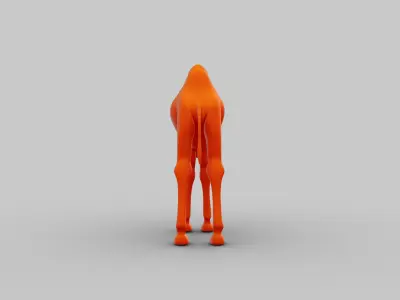 Camel funny cartoon character 3D model