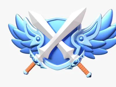 Platinum Tier 3D Illustration 3D model