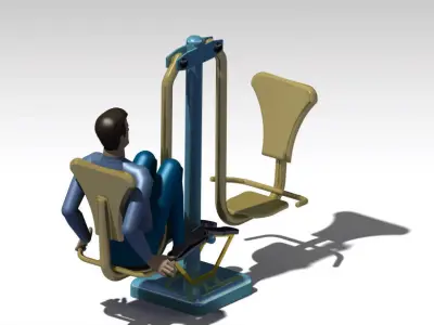 Simple Gym device Free 3D model
