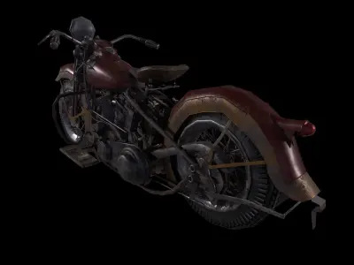 Motorcycle Game Ready - Low Poly Free 3D Model -  Low-poly 3D model