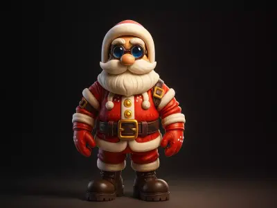 Santa Claus Figure Christmas Decoration Holiday Miniature 3D print model