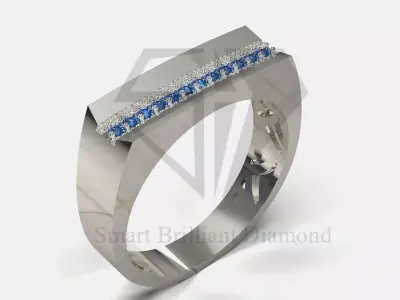 Jewelry cad luxury mens ring model mr0337 3D print model