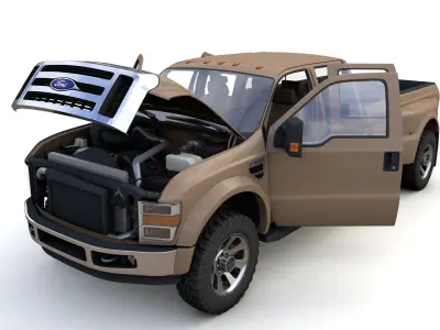 F250 XL Super Duty 2009 3D model