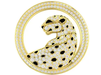 Luxury Snake Round Pendant  3329 3D print model