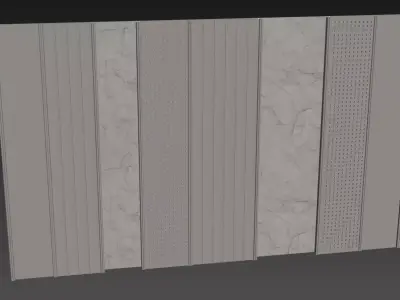  Decorative V82 Wall Panels 3D model
