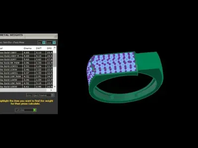 Mens gemstone diamond men Ring with details images 22 3D print model