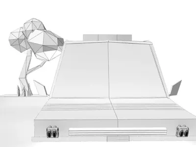 low poly Police car Low-poly 3D model buy