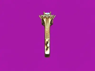 Fancy diamond ring 3D print model
