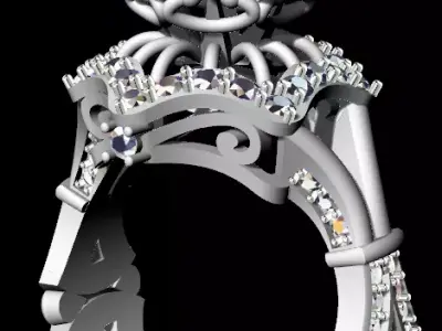 women ring 25 3D print model