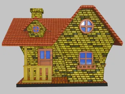 Cartoon House Free 3D model