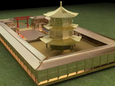 Chinese ancient tower  3D model