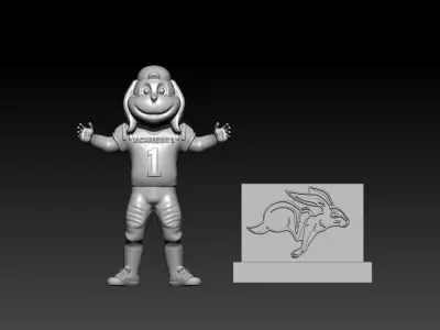 NCAA - South Dakota State Jackrabbits mascot - 3d print 3D print model