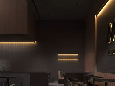 Coffe Shop 07 Low-poly 3D model