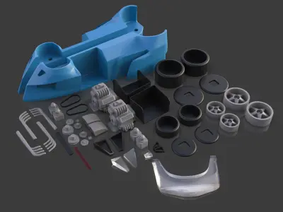 Hot Wheels Twin Mill car 3D Printing file 3D print model