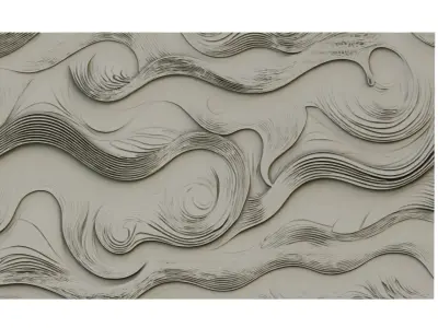 decor set wall panel wall relief mural CNC 33 3D model