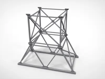 Metal truss 4 3D model