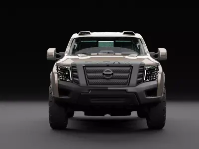 Nissan 4x4 Car Metallic Toupee Low-poly 3D model