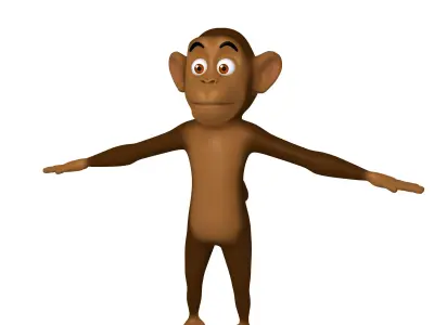 Monkey cartoon 3D model