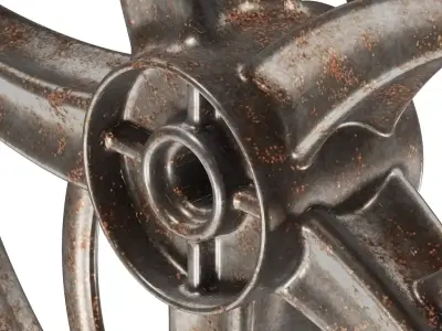 Rusty Cruiser Motorcycle Rim 3D model