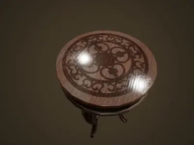 Antique Table - PBR Game Ready Low-poly 3D model