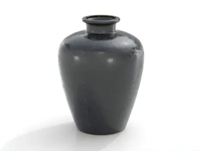 Black Ceramic Vase Low-poly 3D model
