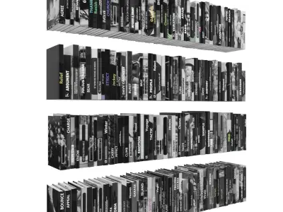 Books 150 pieces 3-7-3 Low-poly 3D model