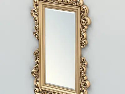 Rectangle mirror frame 011 3D model