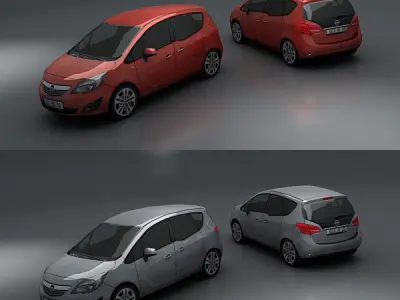 Opel Meriva Low-poly 3D model