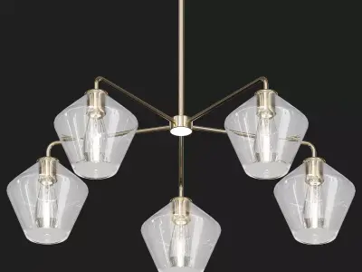 Sculptural Glass 5 Light 3D model purchase