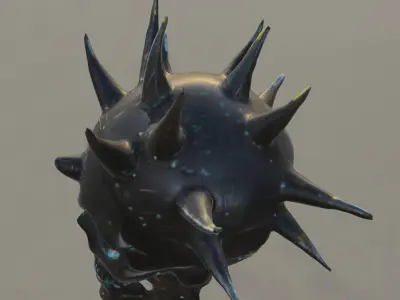 Demonic Skull Helmet with Spikes 3D model