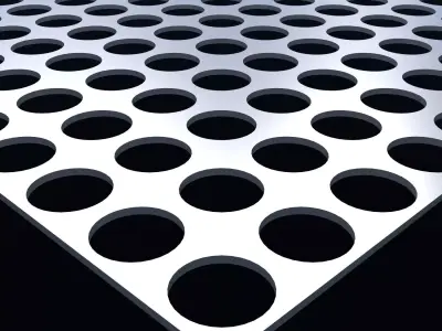 Perforated panel with 50 percent opening 25O57 3D model