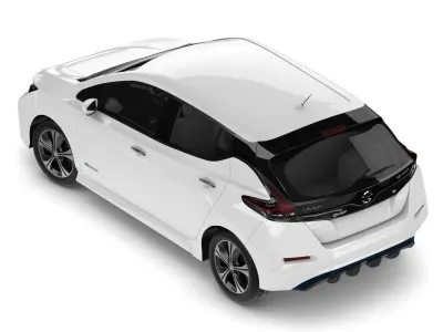 2018 Nissan Leaf White 3D model