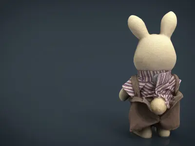 Rabbit Father  Low-poly 3D model