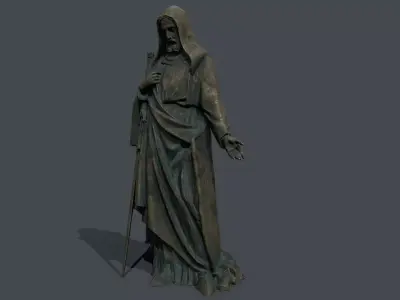 Man Statue 3 Low-poly 3D model