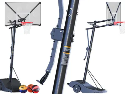 Set Basketball Hoops  3D model