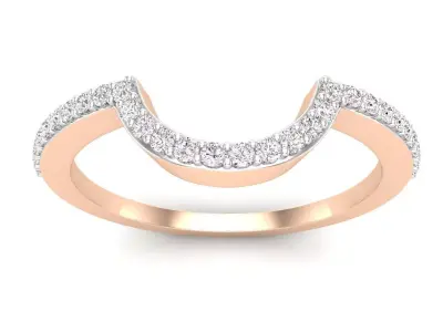 AV 625 Diamond Ladies Anniversary Wedding Stackable Band 3D print model