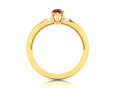 Solitaire Women Engagement Wedding Ring 3dm Render Detail 3D print model purchase