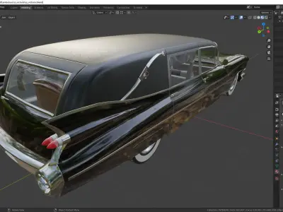Cadillac Hearse Space Wagon Victoria SS 1959 3D model
