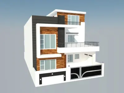 Modern House 3D model 9