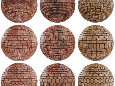 8K PBR Brick Wall Texture Collection Vol 07 Texture