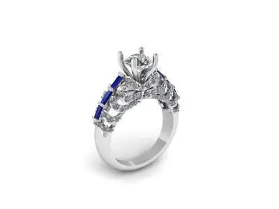 High Jewelry Luxury Diamond Ring  3D print model
