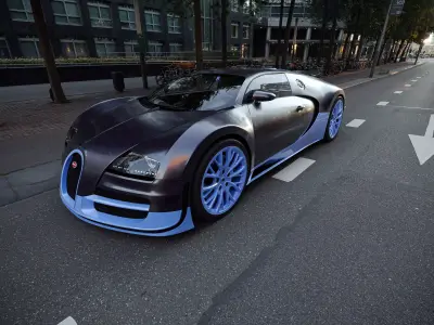 BUGATTI VEYRON 2012 3D MODEL Low-poly 3D model