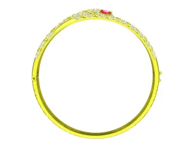 6480 Luxury Snake Diamond Women Bangle 3D print model