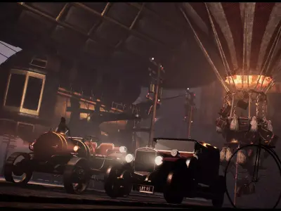 SteamPunk Victorian Vehicles Set of 5 Low-poly 3D model