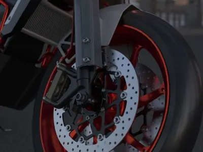 sport naked bike ev concept 3D model