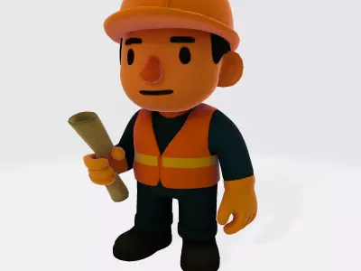 Construction Worker for 3D Printing 3D print model