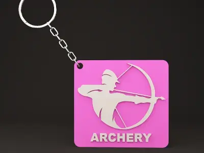 Archery Keychain 3D print model