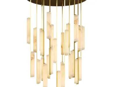Audubon Alabaster Round Chandelier 56 3D model